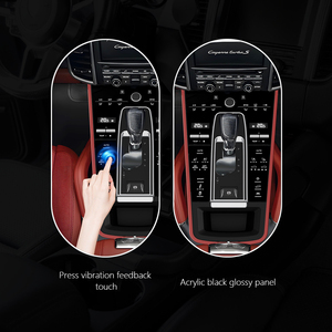 Accessoires pour panneau de changement de vitesse <span class=keywords><strong>Bouton</strong></span> de galvanoplastie pour Porsche Cayenne 2010-2017 Panneau décoratif de console centrale intérieure de voiture - Product Image 4
