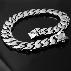 Collares de cadena de oro de 32mm para mascotas, gargantilla de lujo personalizada de Metal fuerte y grande de acero inoxidable para perros - Product Image 2