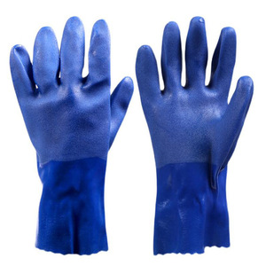 Gants de sécurité Shunet 658 bleus en PVC texturé avec micro-diamants en relief antidérapants à usage général - Product Image 1