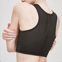 Soutien-gorge de compression respirant en jersey pour femme, style bandage avec fermeture éclair latérale, tailles S-5XL, contrôle ferme