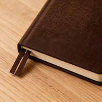 Carnet de notes personnalisé en similicuir marron gaufré pour les amateurs de café, baristas et usage quotidien