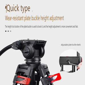 DSLR Micro Máy Ảnh Duy Nhất Thủy Lực Damped <span class=keywords><strong>Head</strong></span> <span class=keywords><strong>Tripod</strong></span> Nhiếp Ảnh Phổ Trượt <span class=keywords><strong>Tripod</strong></span> Tương Thích Với <span class=keywords><strong>Manfrotto</strong></span> - Product Image 2