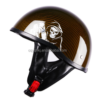 Casque de moto ultra léger de haute qualité, casque demi-coque pour la conduite estivale, casque rétro, casque de moto à visière rabattable