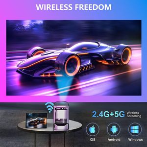 Projecteur LCD LED portable 1080P compatible 4K, WiFi, Android 13, courte focale, 8 Go de stockage, pour entreprise - Product Image 6