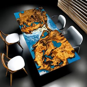 Walnuss Cedar River Design Massivholz Apartment Villa 4 Sitz Harz Schreibtisch Esstisch - Product Image 2