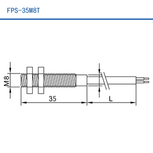 FPS-35M8T M8×1 สวิตช์รีดทองเหลืองชุบนิกเกิล 18 มม. 130VAC 180VDC เซ็นเซอร์วัดระยะแม่เหล็ก - Product Image 2