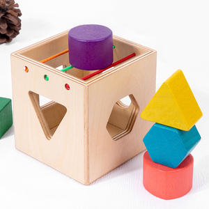 Wooden Shape Matching Box Montessori Cognitive Toy Preschool Early Learning Educational Toy for Baby & Toddlers - Product Image 1