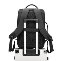 Sac à dos professionnel unisexe en polyester Oxford 36-59L, sacoche pour ordinateur, valise à roulettes, interface de chargement USB, respirant, design incurvé ENGLAND
