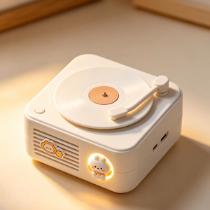 New design electronic kids toys 60pcs Gramophone Card Phonograph Gramaphone Turntable Record Player for kids - Product Image 1