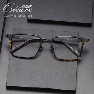 Osicare 80986 thương hiệu sang trọng <span class=keywords><strong>retro</strong></span> cổ điển Acetate quang Thông Số kỹ thuật Kính khung thiết kế kính titan Optics khung cho nam giới - Product Image 1