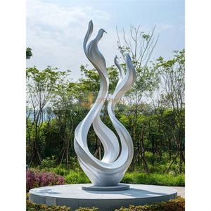 ANW9544 Sculptures Art Déco sur mesure en acier inoxydable, conçues pour refléter l'élégance, la créativité et la durabilité pour un anniversaire - Product Image 3