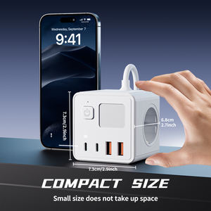 Huishoudelijke multifunctionele USB-aansluiting Buitenlandse handel Export Poreuze schakelaar Bedrading Energiecentrale Europese standaard plug-in paneel - Product Image 2