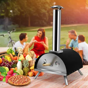 Portable Stainless Steel Outdoor Pizza Oven Stovetop Charcoal Freestanding Wood Fired Pizza Oven Wood Fire