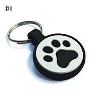 Code QR personnalisé avec logo, code 13,56 MHz NTAG 213, étiquette RFID en silicone pour animaux de compagnie, collier, porte-clés, anneau avec nom d'identification