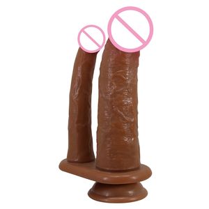 Jouet sexuel pour adultes PRETTY <span class=keywords><strong>LOVE</strong></span>, double gode réaliste en TPE avec ventouse, jouets sexuels pour la masturbation féminine - Product Image 2