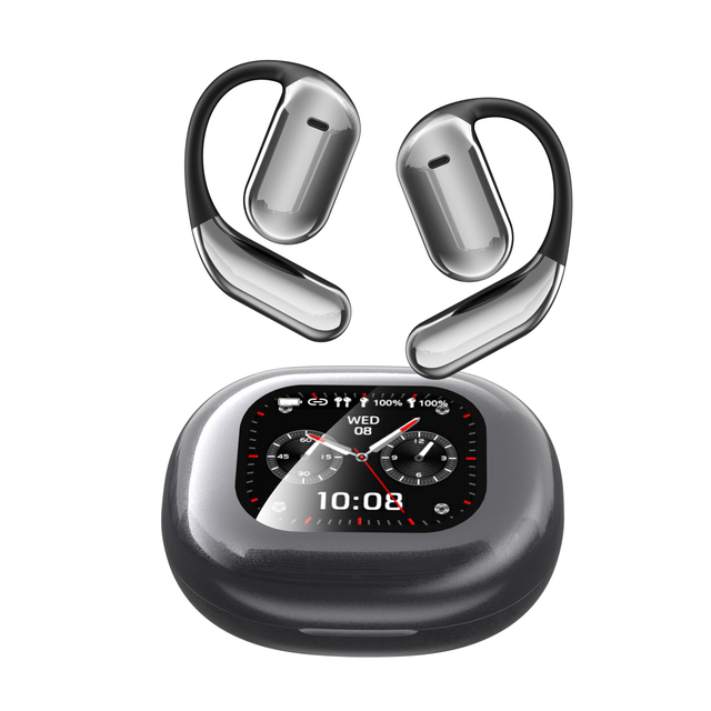 2026 Hot Sale Q16 Pro ANC+ENC TWS Open Ear Headphone Touch Screen Earphone Wireless Earbuds with Touch Screen