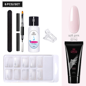 Kit de <span class=keywords><strong>Polygel</strong></span> pour Ongles avec Lampe UV LED, Kit d'Extension d'Ongles avec Base et Top Coat, <span class=keywords><strong>Solution</strong></span> Anti-Glissement, Ensemble de Polygels pour Ongles - Product Image 6