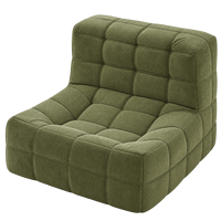 Fauteuil de lecture confortable vert mousse avec coussin, soutien ergonomique, soulagement de la pression, maintien stable, idéal pour appartement, chambre d'amis