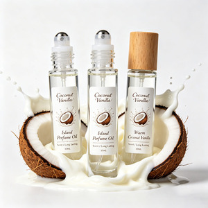 Huile de parfum insulaire Coco Vanille Roll-on 10ml Sans alcool Longue durée Parfum tropical de plage Huile corporelle - Product Image 1
