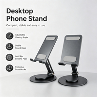 Support de téléphone de bureau réglable en alliage d'aluminium, pliable, pour tablette, vente chaude 2026, fourni directement par l'usine chinoise
