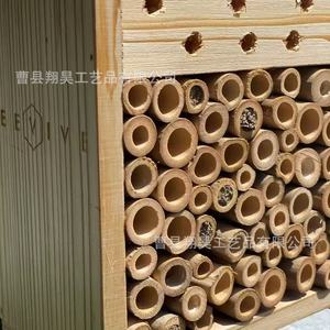 Casa de Insectos de Madera Beevive de 10-14 Pulgadas, Caja de Nido para Abejas Colgante para Exteriores, Decoración de Jardín - Product Image 4