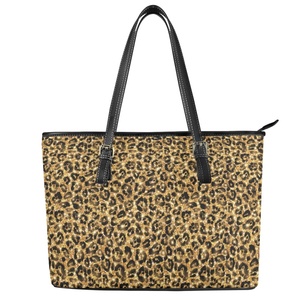 Dropship POD Elegant <b>Tote</b> Bag for Ladies Leopard Print PU Woman's Handbag Custom - Product Image 4
