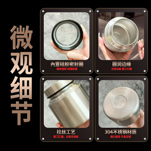 Tarro sellado de acero inoxidable 304, almacenamiento a prueba de humedad de gran capacidad para granos de café y cereales, tapa metálica en forma de cilindro - Product Image 2