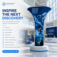 Pantallas de Señalización Digital con Soporte de Piso, Pantalla de Forma Especial, Impermeables IP65, HDR10 4K de Alta Calidad, del Productor Original P2