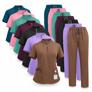 Uniforme Médico Personalizado Suave para Mujer, Conjunto de Pantalones Tipo Cargo, Uniforme Quirúrgico Unisex con Forma Duradera para Doctores - Product Image 1