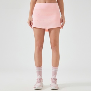 Jupe plissée décontractée d'été pour femme, ensemble deux pièces, séchage rapide, respirant, en Spandex/Polyester, coupe ajustée, short de tennis - Product Image 4