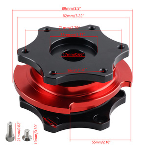 พวงมาลัยรถแข่งแบบถอดเร็ว 6 รู 70 มม. อลูมิเนียมอัลลอย สำหรับรถยนต์โตโยต้า - Product Image 2