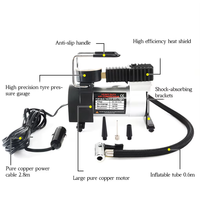 Compresseur d'air électrique monocylindre, gonfleur de pneus de voiture portable et multifonctionnel, gonfleur de pneus électrique en plastique pour voiture