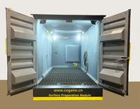 Cabina de Sandblasting para Contenedores de 20 pies, Cabina de Sandblasting para Contenedores de Envío de 40 pies, Cámara de Sandblasting Portátil 20GP
