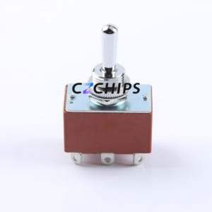 S7A Toggle Switch Through hole Component (THT) Switch Double Pole Double Throw 125V 30V Cylindrical Knob - Product Image 2