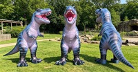Costume de mascotte gonflable Tyrannosaurus Rex à dégradé de couleurs, en PVC imperméable, pour défilé de carnaval, fête sur le thème des dinosaures