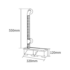 Hang Seng <b>Grab</b> <b>Bars</b> ZH-101A Wall Mounted Anti Slip Durable For Elderly And Disabled Support - Product Image 5
