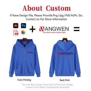 เสื้อฮู้ดดี้ผู้ชายแบบซิปเต็มตัว พิมพ์โลโก้ตามสั่ง ขายส่ง ODM/OEM สำหรับผู้ชายและผู้หญิง - Product Image 2