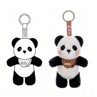 Porte-clés en peluche animal mignon, pendentif animal en peluche, breloque jouet en peluche douce, accessoire de sac pour cadeau et décoration pour enfants