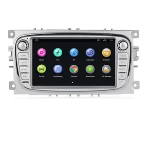 Navifly 2 Din 7 Inch Auto Multimedia Radio Voor Ford Focus S-Max Mondeo Galaxy C-Max geen Dvd Gps Navigatie