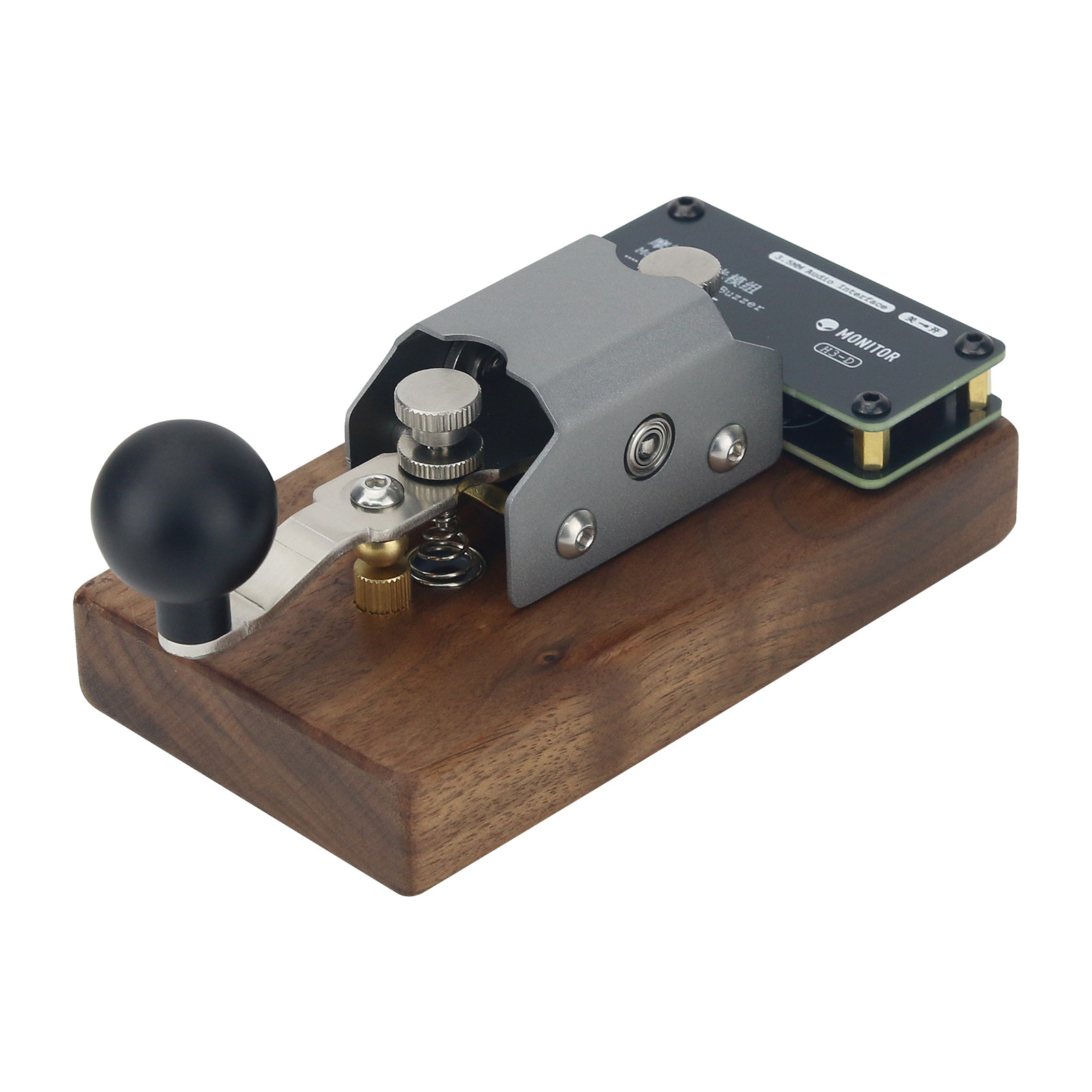 Black Walnut Base Automatic/Manual Morse Code Telegraph Key Mini