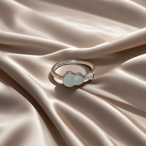 Bague ajustable en cuivre pour femme avec pendentif <span class=keywords><strong>gourde</strong></span> en zircon, design minimaliste, surface métallique brillante, bijou pour usage quotidien - Product Image 5