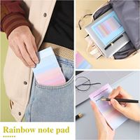Multi-Color para hacer la lista Arco Iris Cuaderno Papel fluorescente Notas adhesivas Lista de compras Notas Venta al por mayor Papelería Bloc de notas