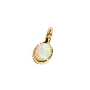 Acier inoxydable Cristal Cube Géométrie Opale 18k Or Perle Pierre Naturelle Ovale Pierre de Lune Pierre Précieuse Designer Diy Collier Pendentif - Product Image 6