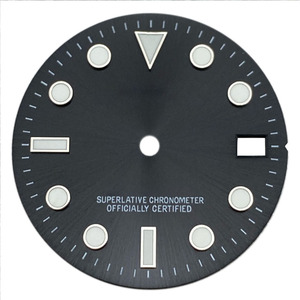 Fabriek Groothandel Oem Mechanische 28.5Mm Horloge Wijzerplaat Onderdelen Logo Fit Nh35 Beweging Groen Lichtgevend Horloge Wijzerplaat Gezicht Voor Seiko - Product Image 5