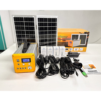 Cargador Portátil para el Hogar de 50w, Kits de Luces LED Solares con Batería para Panel Solar