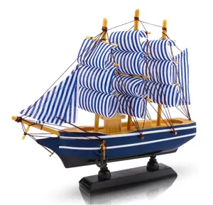 थोक लकड़ी के हाथ का बना नौकायन जहाज मॉडल उपहार घर नौकायन जहाज मॉडल