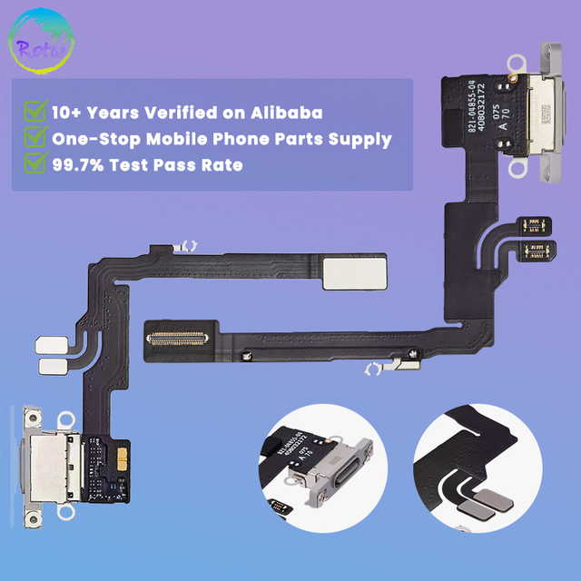 OEM Replacement Parts USB Dock Connector Charging Port Flex Cable with Board for iPhone 16 Pro