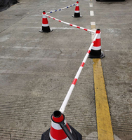 Barra conica retrattile di sicurezza stradale regolabile in plastica portatile estensibile