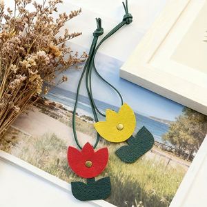 Tulip <b>Bag</b> <b>Charm</b> Forest-Style Accessory Floral Keychain Car Hanging Ornament Women Handbag <b>Charm</b> Tulip Flower Pendant - Product Image 1