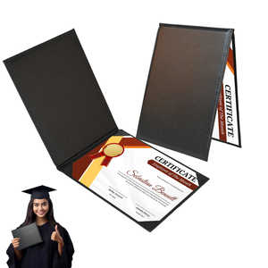 Titular del certificado de promoción Carpeta de Certificado de grado <span class=keywords><strong>académico</strong></span> A4 Cubierta de Diploma de cuero de cartón Holer de archivo se puede personalizar - Product Image 1